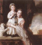 Sir Joshua Reynolds The Countess Spencer with her Daughter Georgiana oil painting